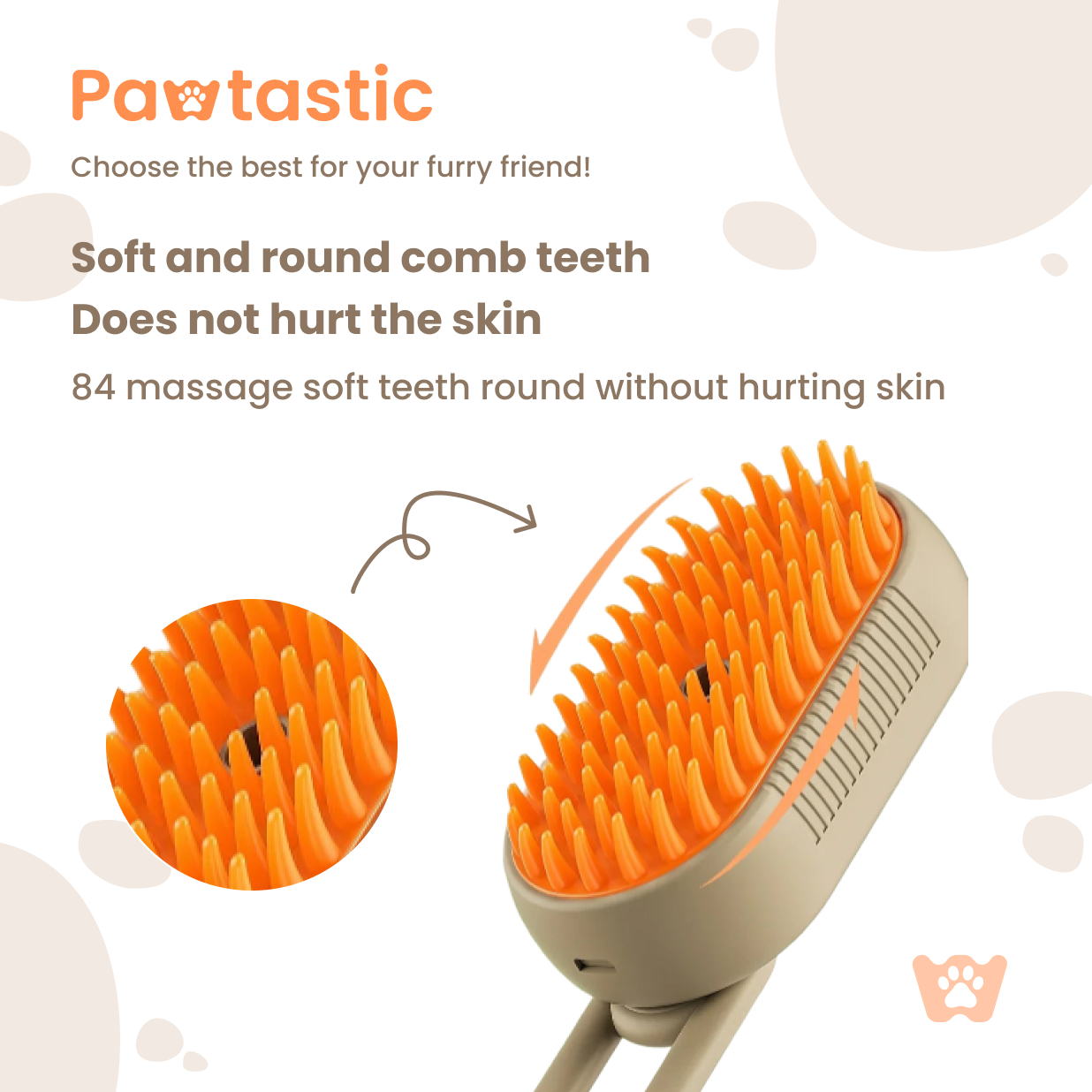 Pawtastic™ 3-in-1 Electric Pet Grooming Brush