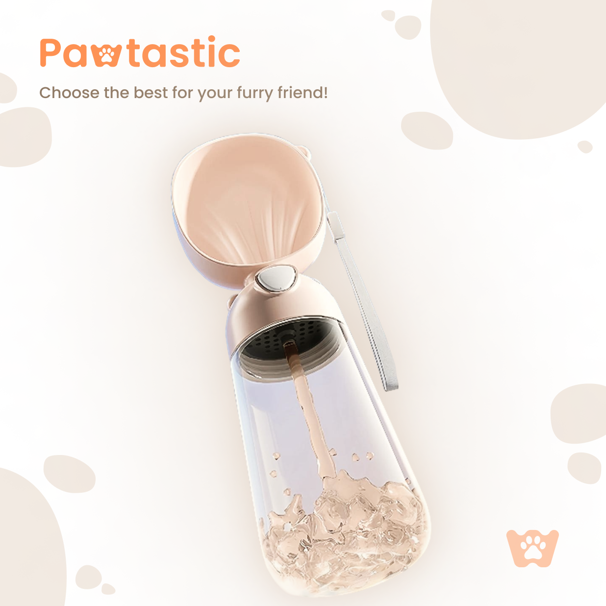 Pawtastic™ PawHydrate 2-in-1 Travel Bottle
