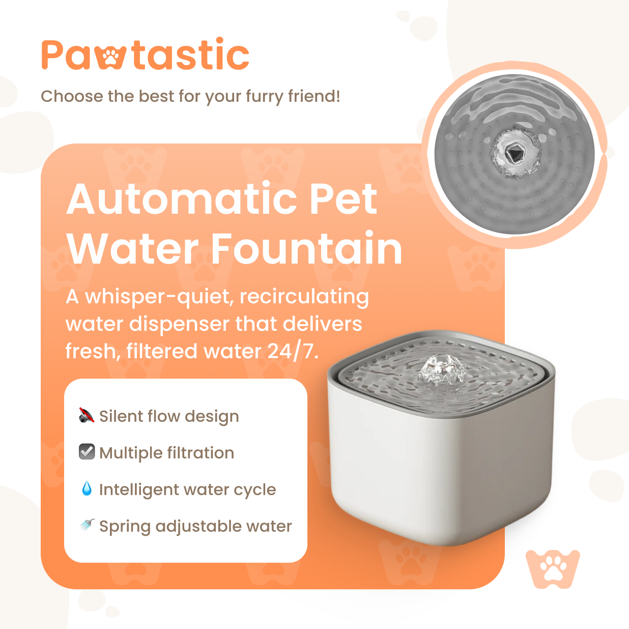 Pawtastic™ Automatic Pet Water Fountain