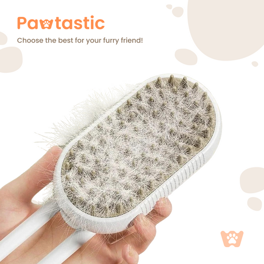 Pawtastic™ 3-in-1 Electric Pet Grooming Brush – Steam, Massage & Hair Removal