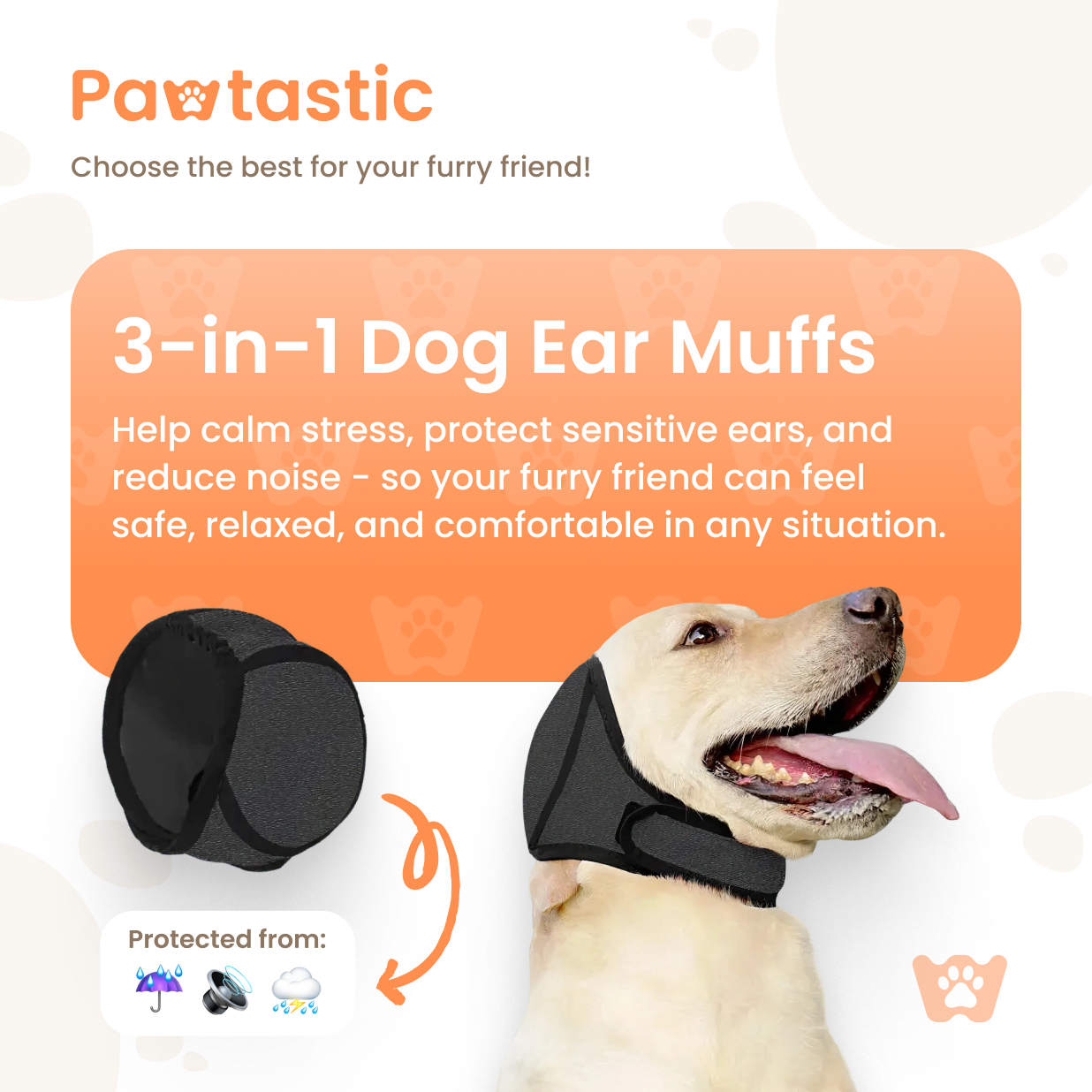 Pawtastic™ 3-in-1 Dog Ear Muffs