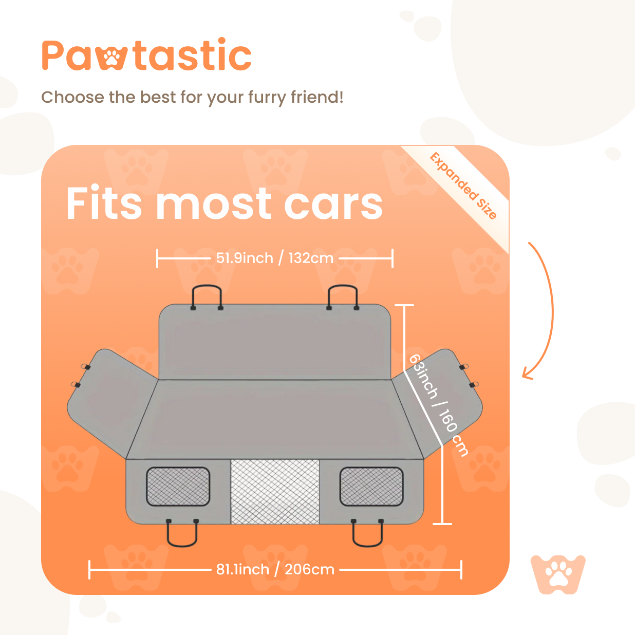 Pawtastic™ Waterproof Dog Car Hammock – Durable & Non-Slip Car Seat Cover