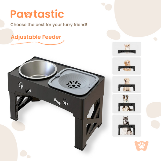Pawtastic™ 3-in-1 Adjustable Slow Feeder Station