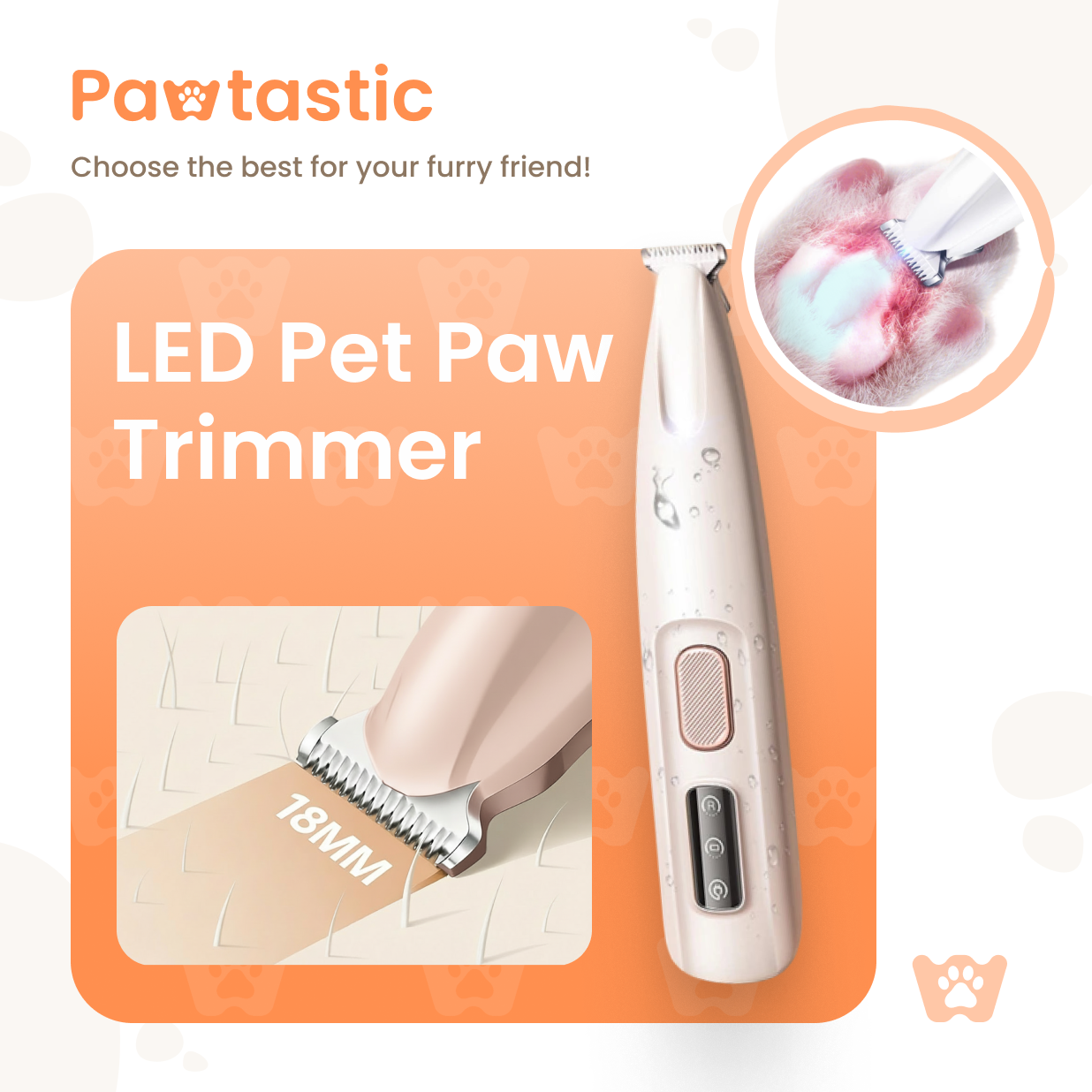 Pawtastic™ LED Pet Paw Trimmer