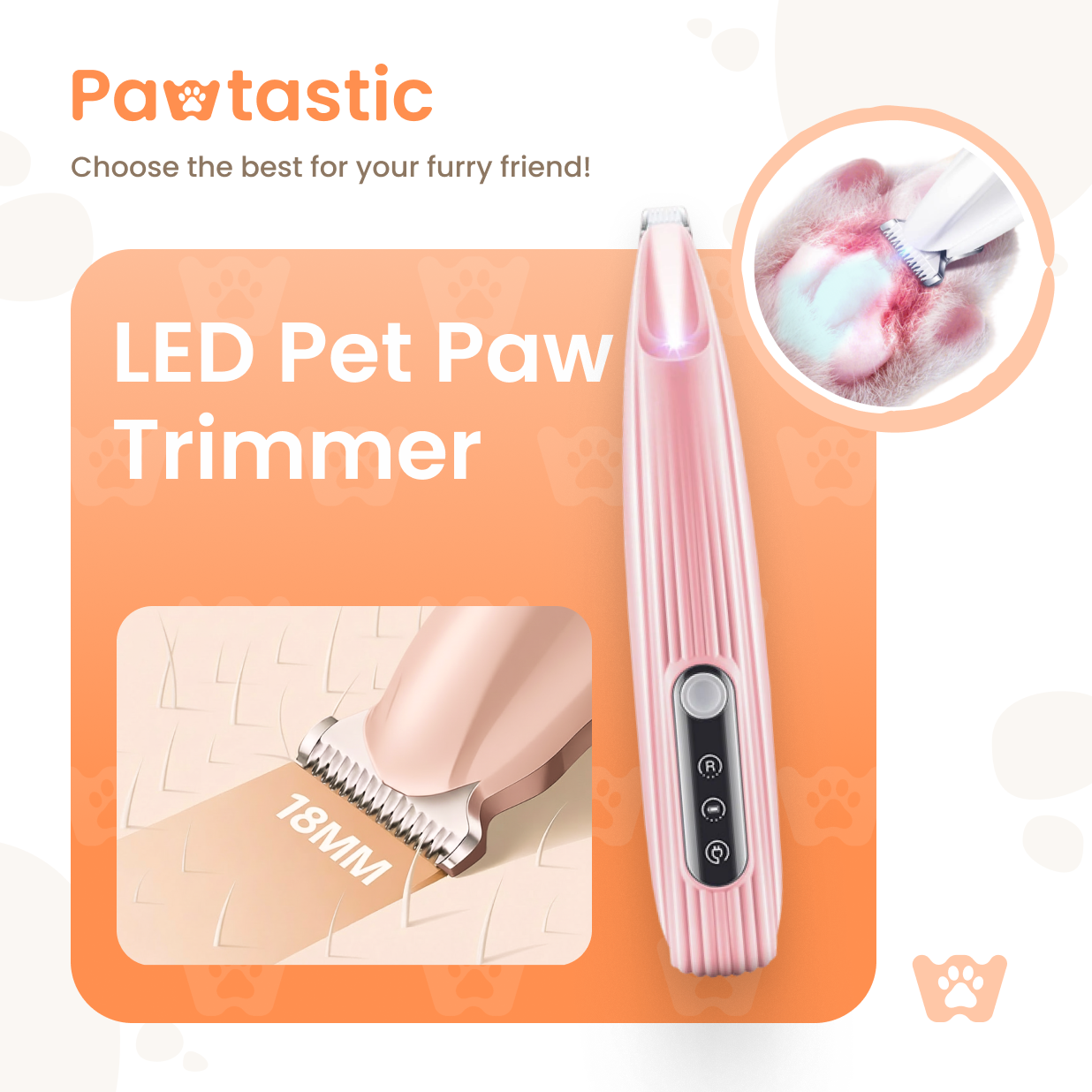 Pawtastic™ LED Pet Paw Trimmer