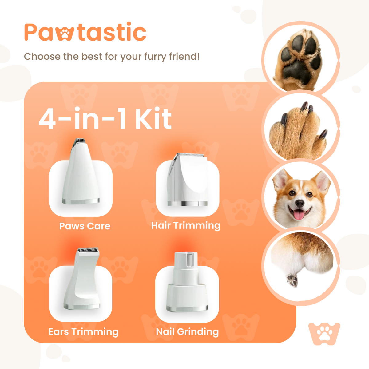 Pawtastic™ 4-in-1 Grooming Kit