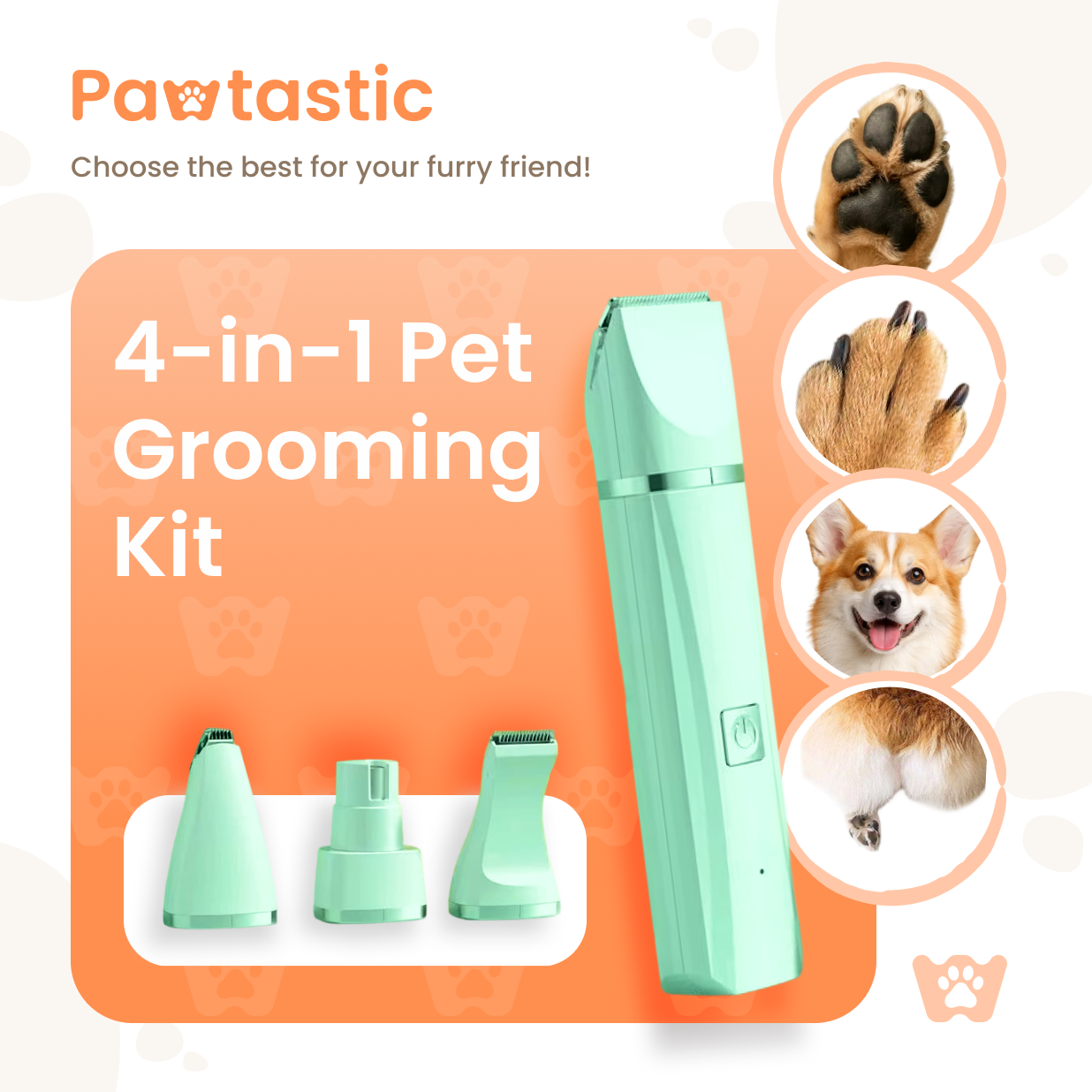 Pawtastic™ 4-in-1 Grooming Kit